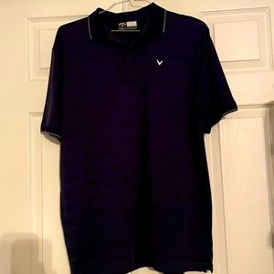 NWT Men's Callaway Opti-Dri Performance Stretch Golf Polo Shirt Large Black